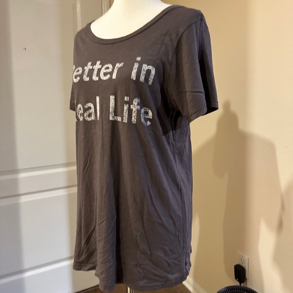 Gray “Better in Real Life” Tee - Picture 4 of 11